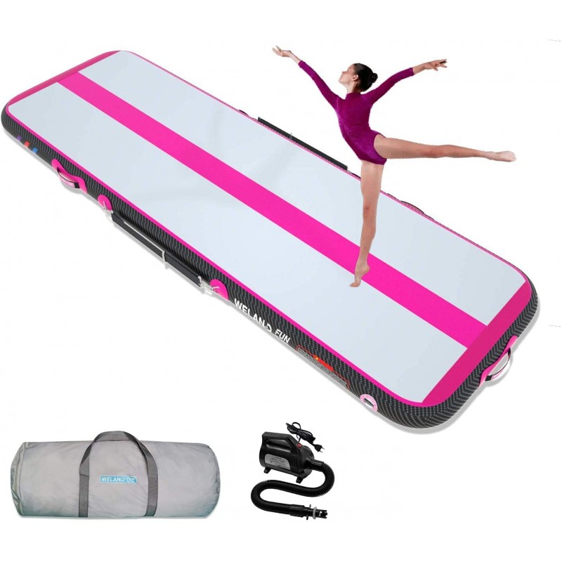Tapis de sport Giantex tapis de gymnastique pliable portable bleu 180 x 60  x 3,8cm pour fitness,yoga,sport et exercice