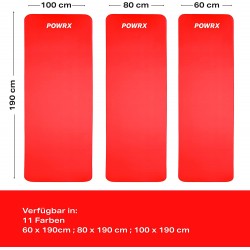 Tapis de yoga extra épaisseur dimensions 190 x 60 cm