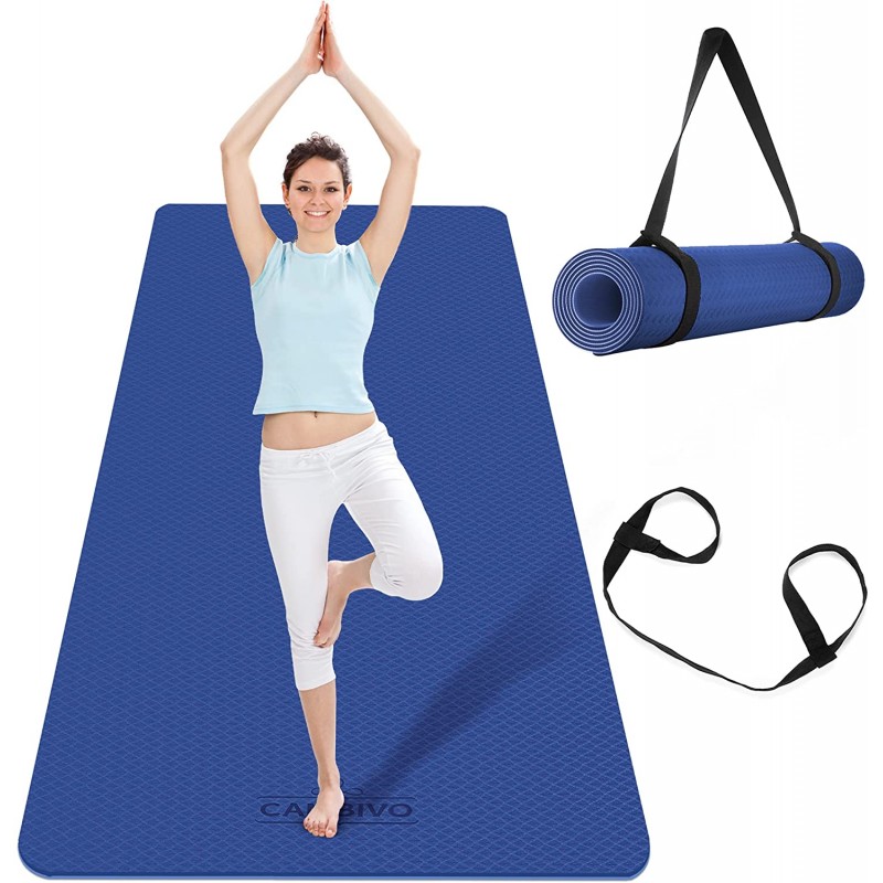 UMINEUX Tapis de yoga antidérapant, tapis de fitness avec marques