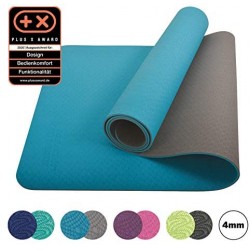 Tapis de yoga antidérapant Bicolore roulable 