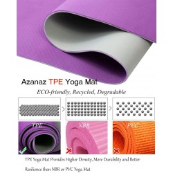 Tapis de yoga avec structure 3 couches, antidérapant sans latex 