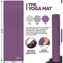 Tapis de Yoga TPE 6mm Antidérapant sans latex 