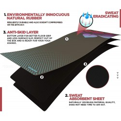 Tapis de Yoga Antidérapant sans Latex 6mm