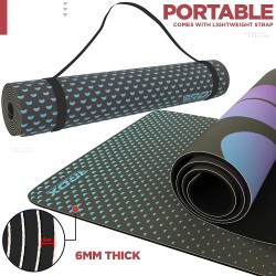 Tapis de Yoga Antidérapant sans Latex 6mm