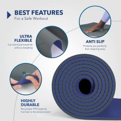 Tapis de Yoga TPE sans Phthalates RE:SPORT roulable 