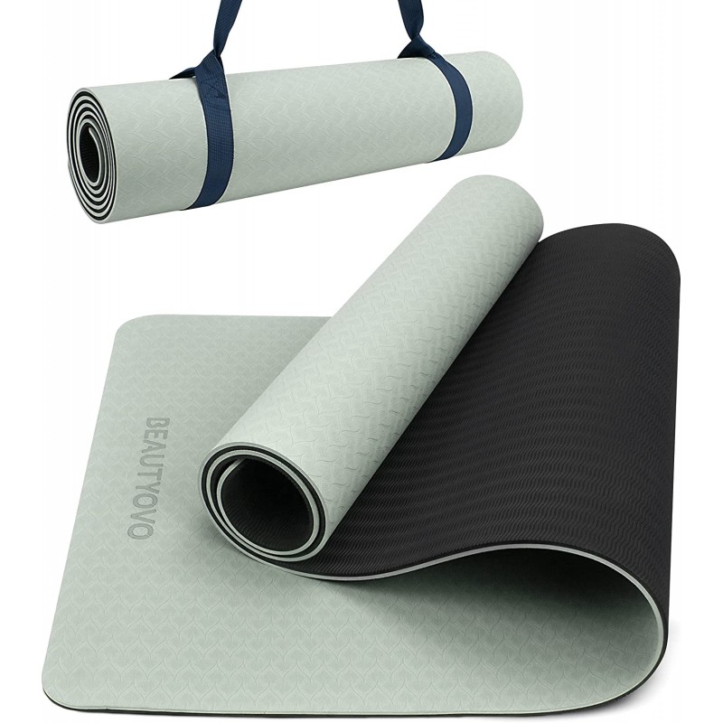 Tapis de yoga pliable Navaris pour le voyage - Tapis de sport de 4 mm  d'épaisseur 