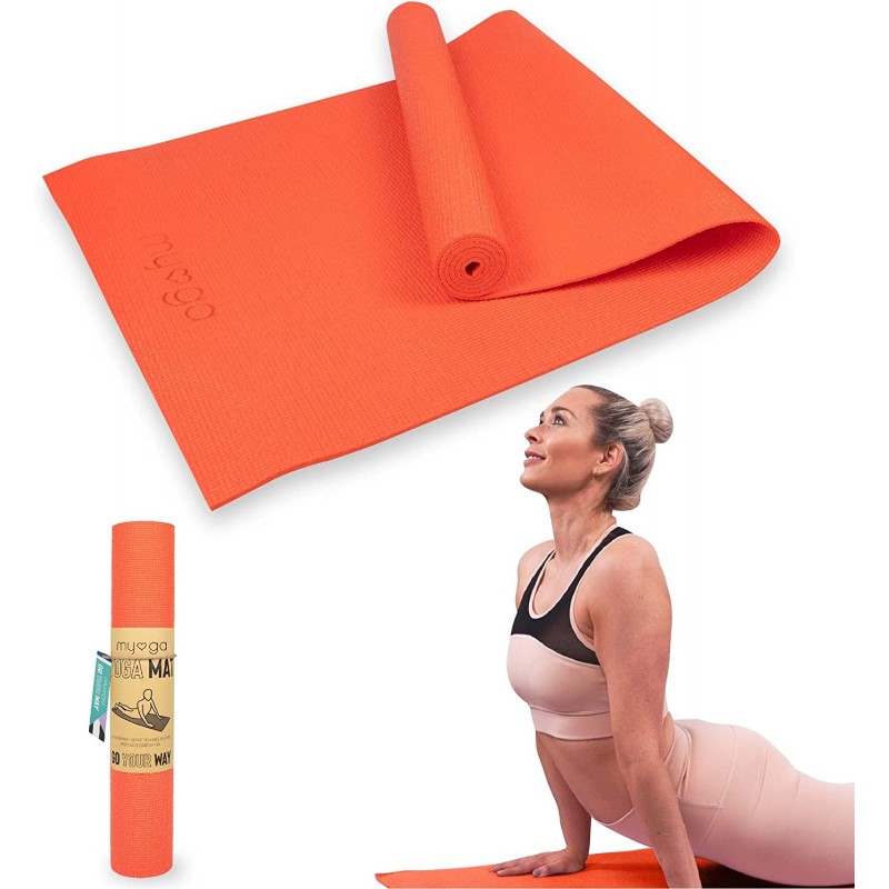 Tapis de Pilates Yoga Antidrapant avec Sangle Transport 183*61*1 cm Tapis  de Fitness Gym - Violet